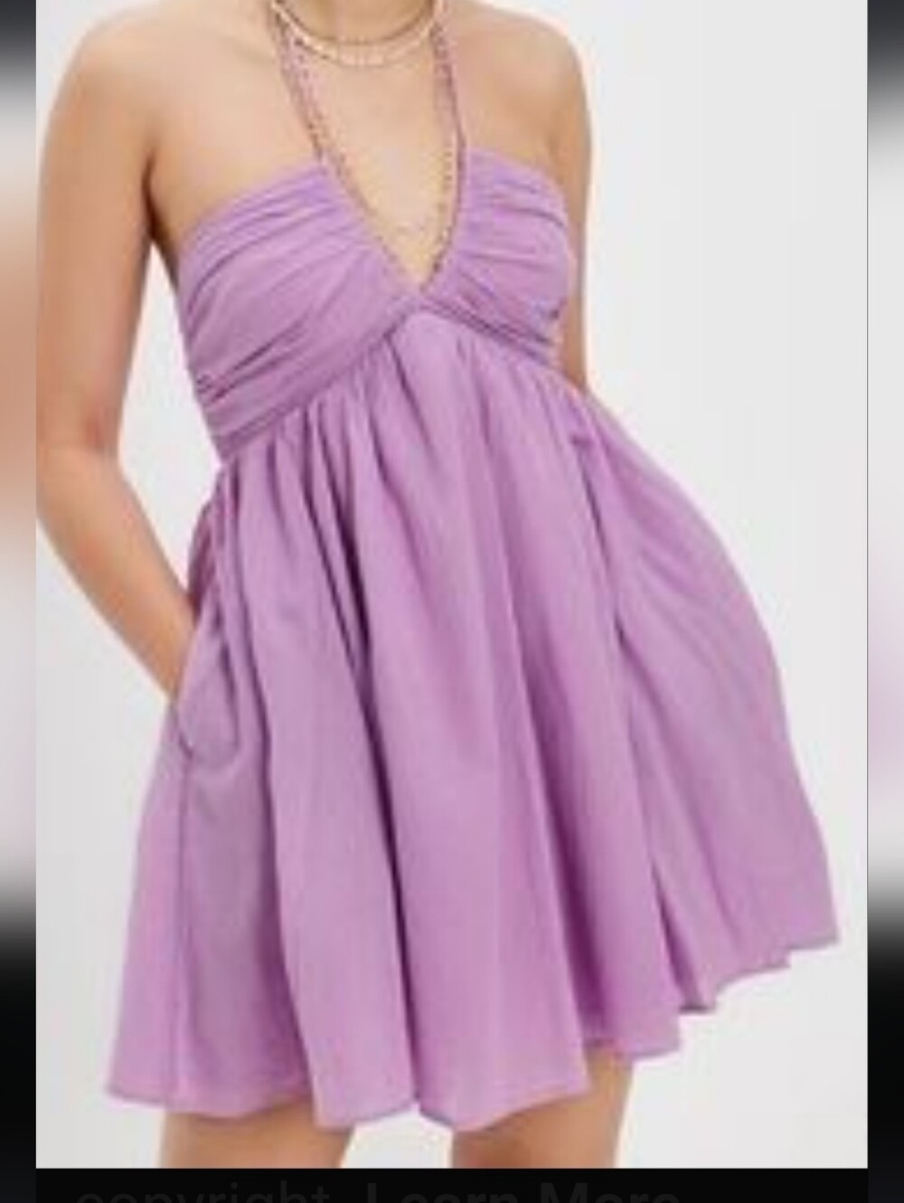 American Eagle Outfitters Lavender Halter Babydoll Dress